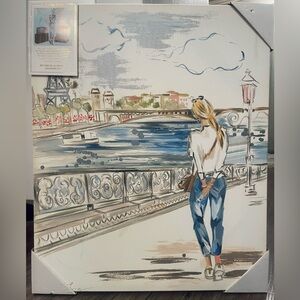 Brand New Colleen Karis Parisian Canvas Painting